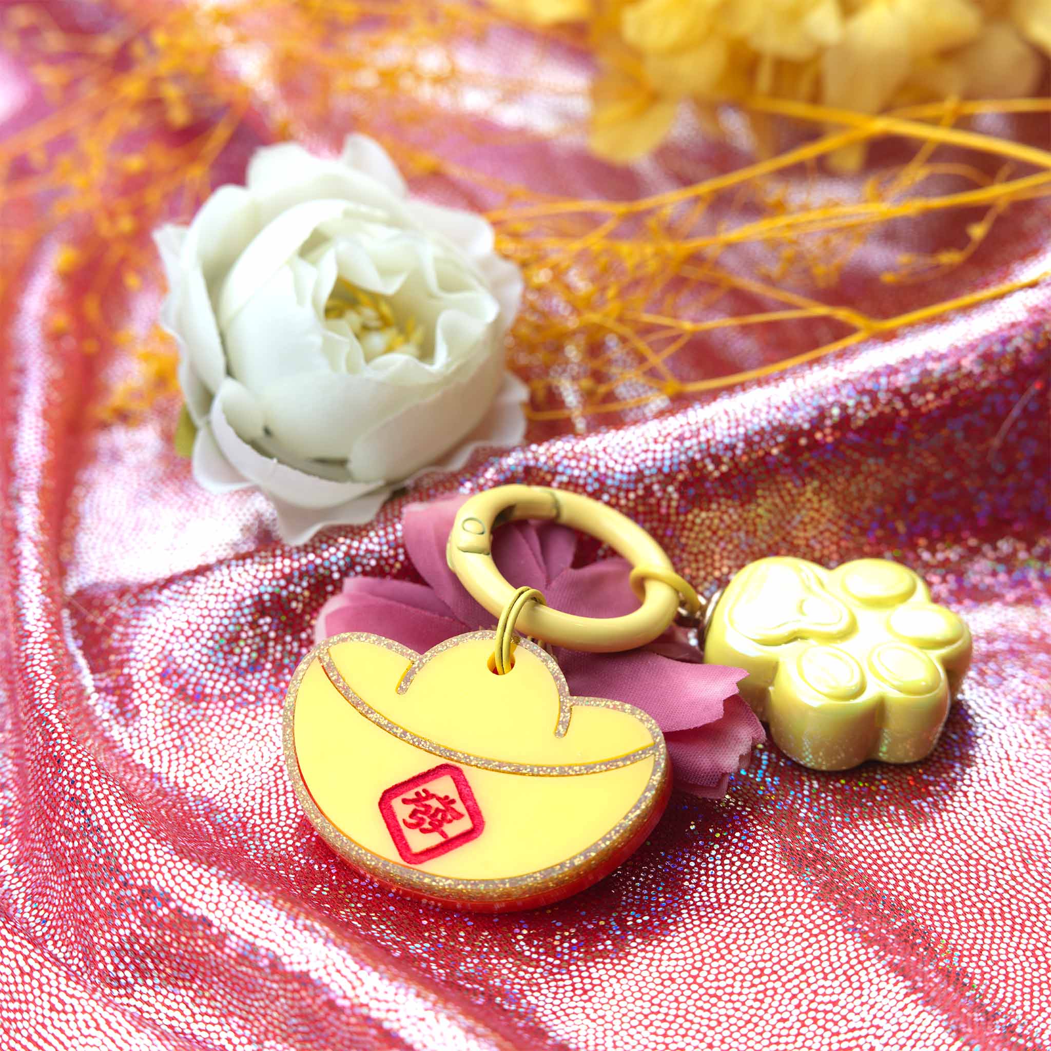 Golden Ignot Handmade Artisan Acrylic Pet ID Tag