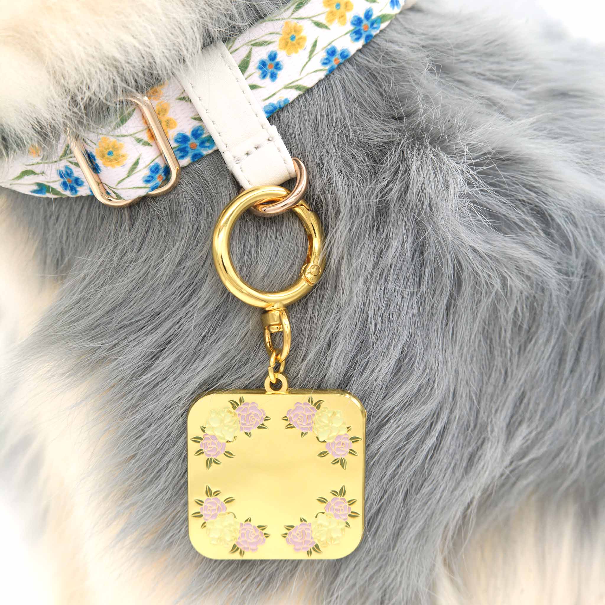 The Gardenia Rectangle Custom Pet ID Tag