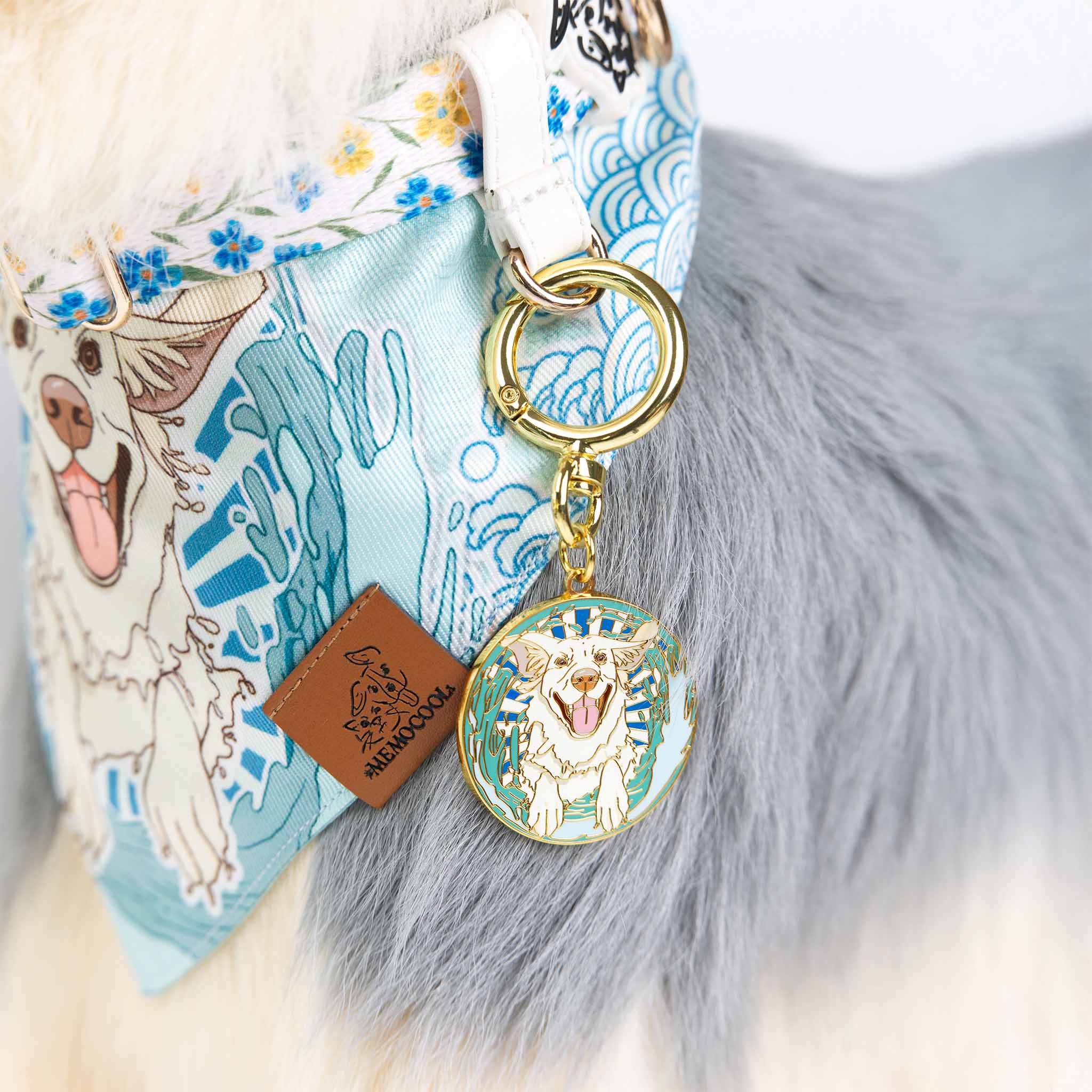 Doggo Ride The Wave Custom Pet ID Tag