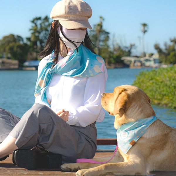 MemoCool Pet - Blooming Lily - Pet Bandana - Human Silk Scarf - Paired Style - Cover Image