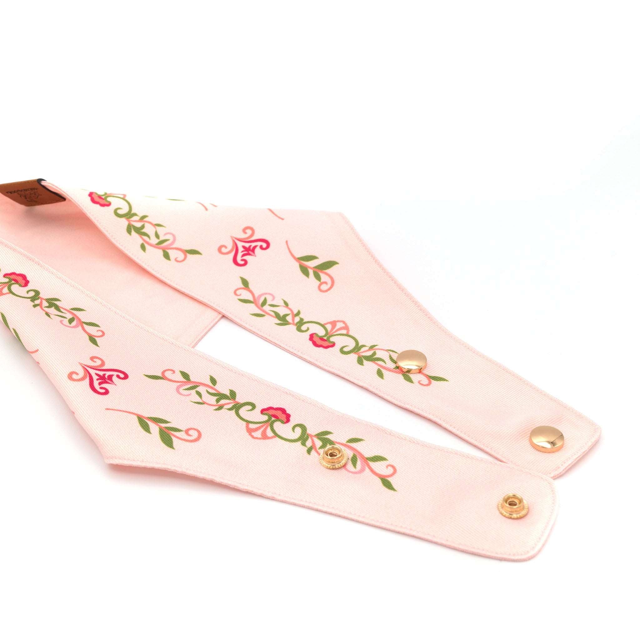 MemoCool Pet - Sweet Pink Sakura Pet Bandana - Flexible and Easy Clip-on Button Design
