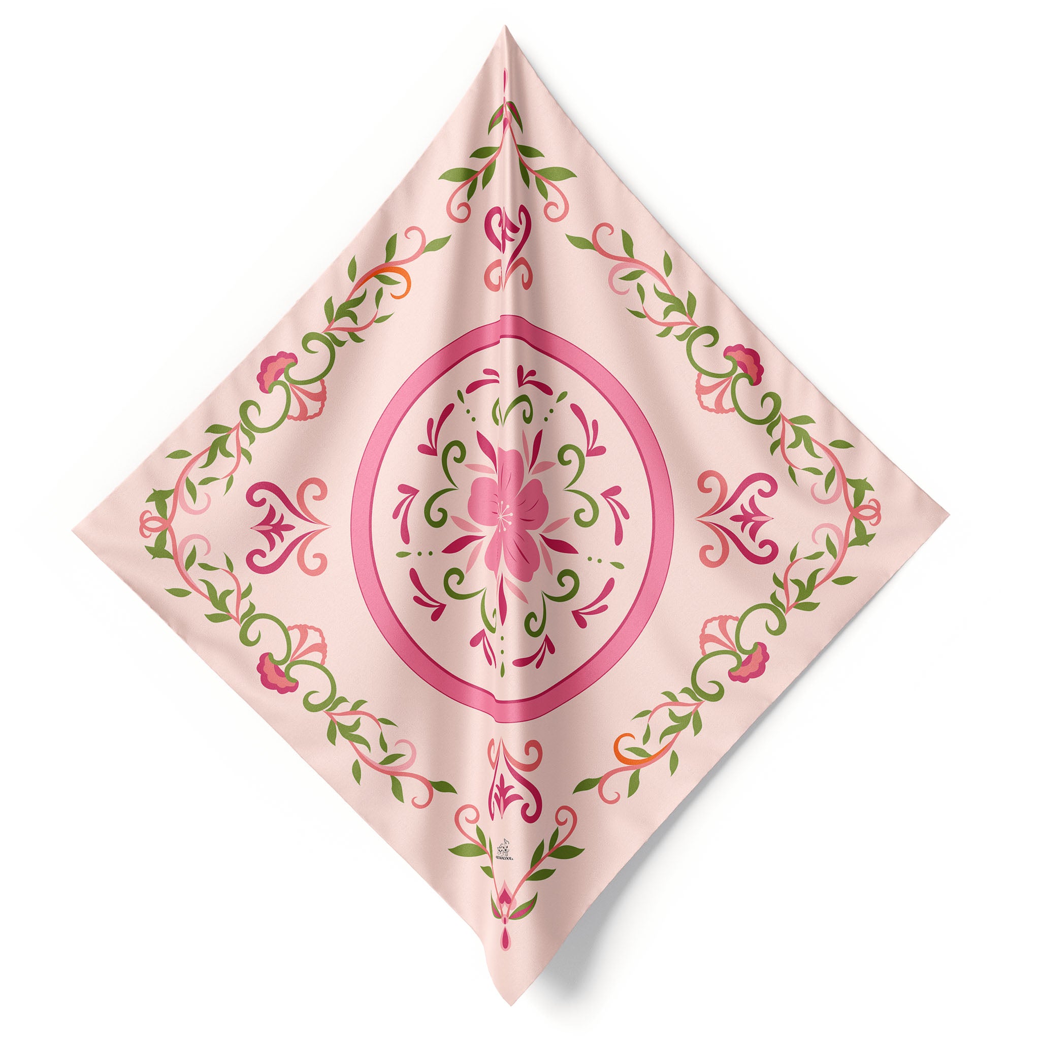 Sweet Pink Sakura Human Silk Scarf