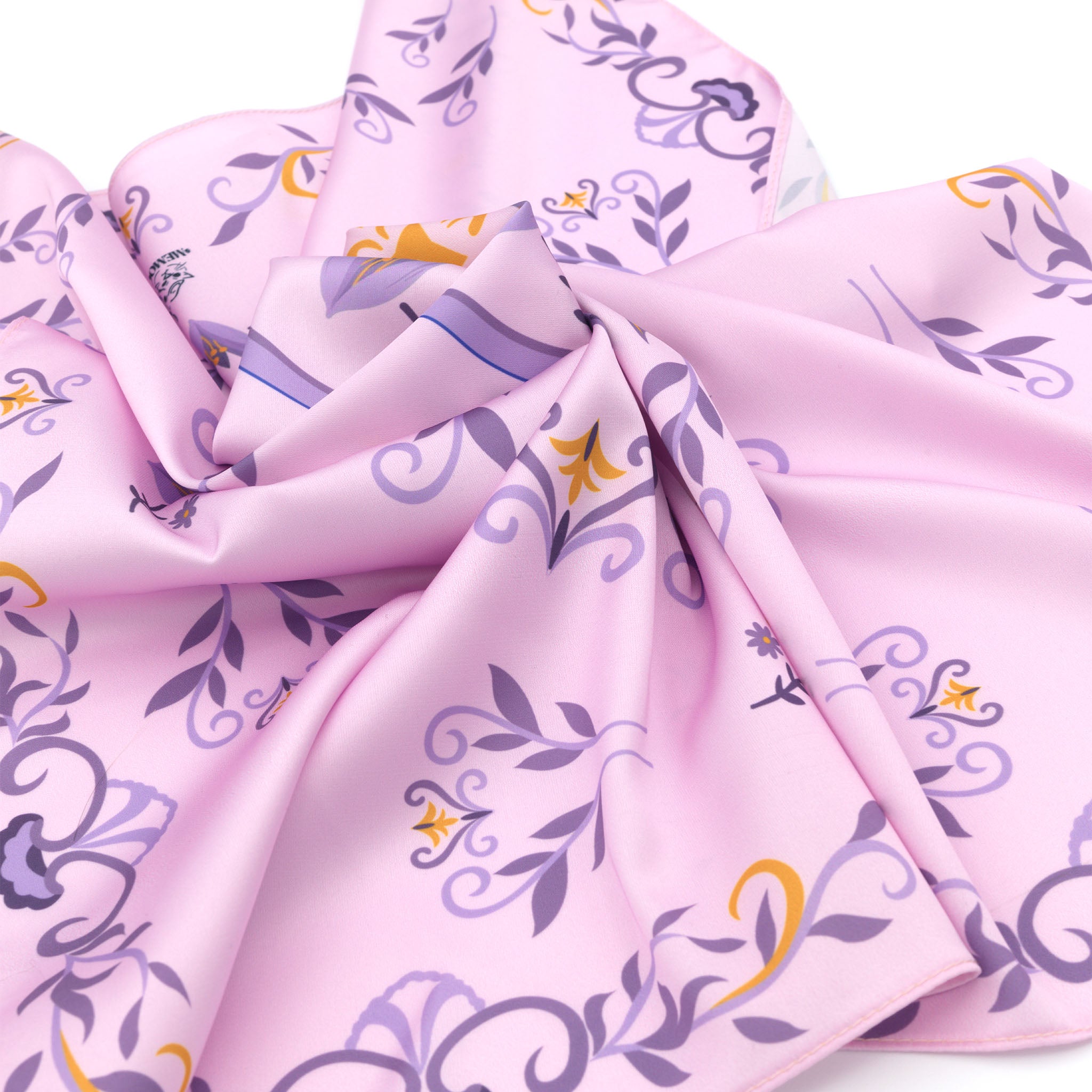 Elegant Purple Crocus Human Silk Scarf