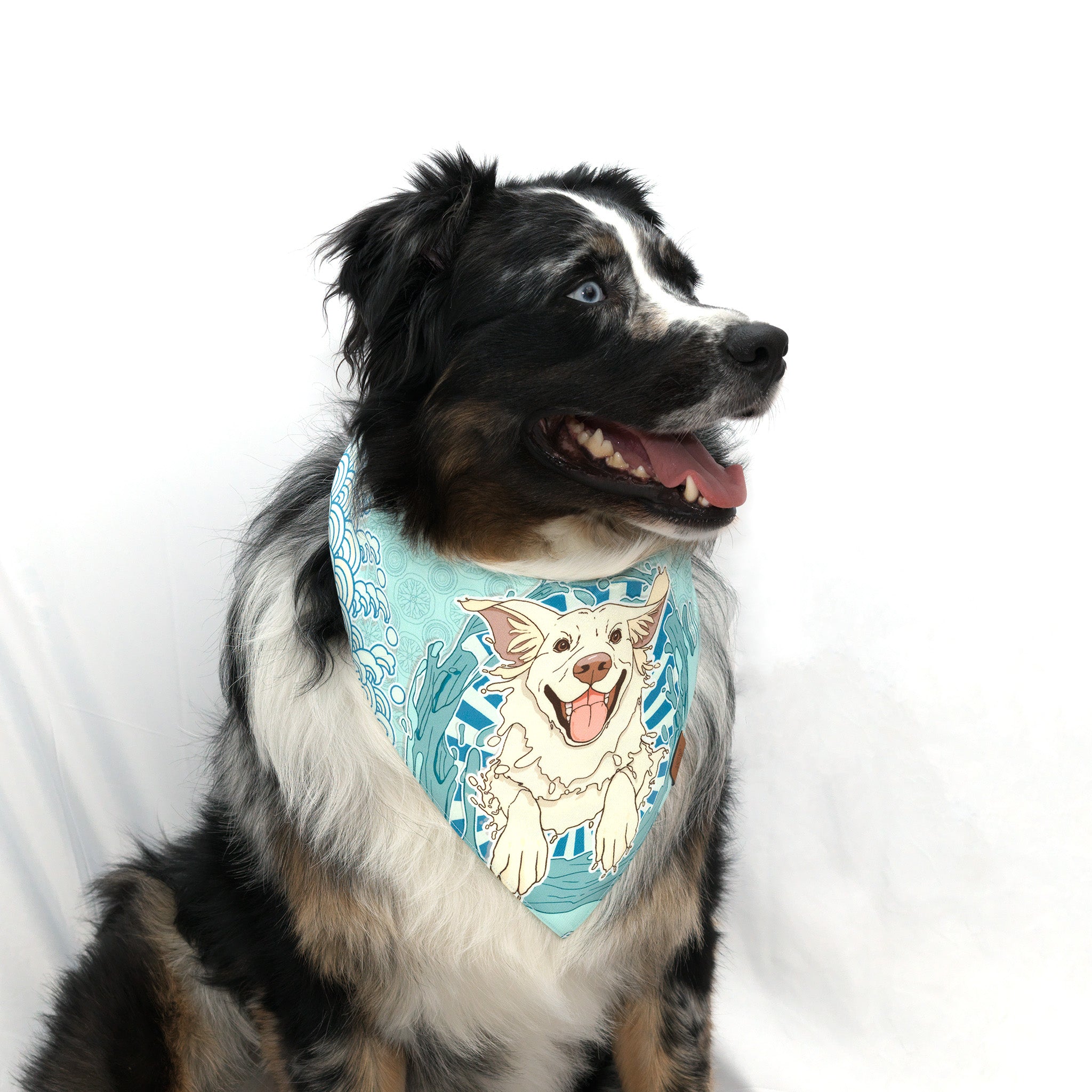 Doggo Ride the Wave Pet Bandana