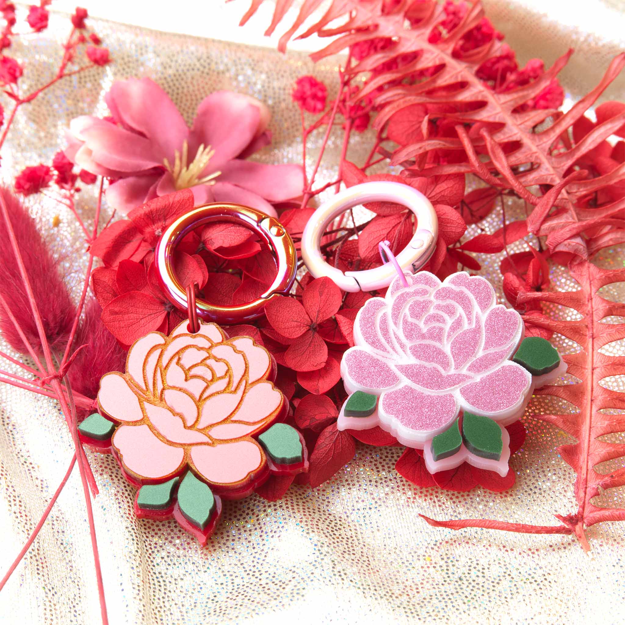 Red Rosé Handmade Artisan Pet ID Tag