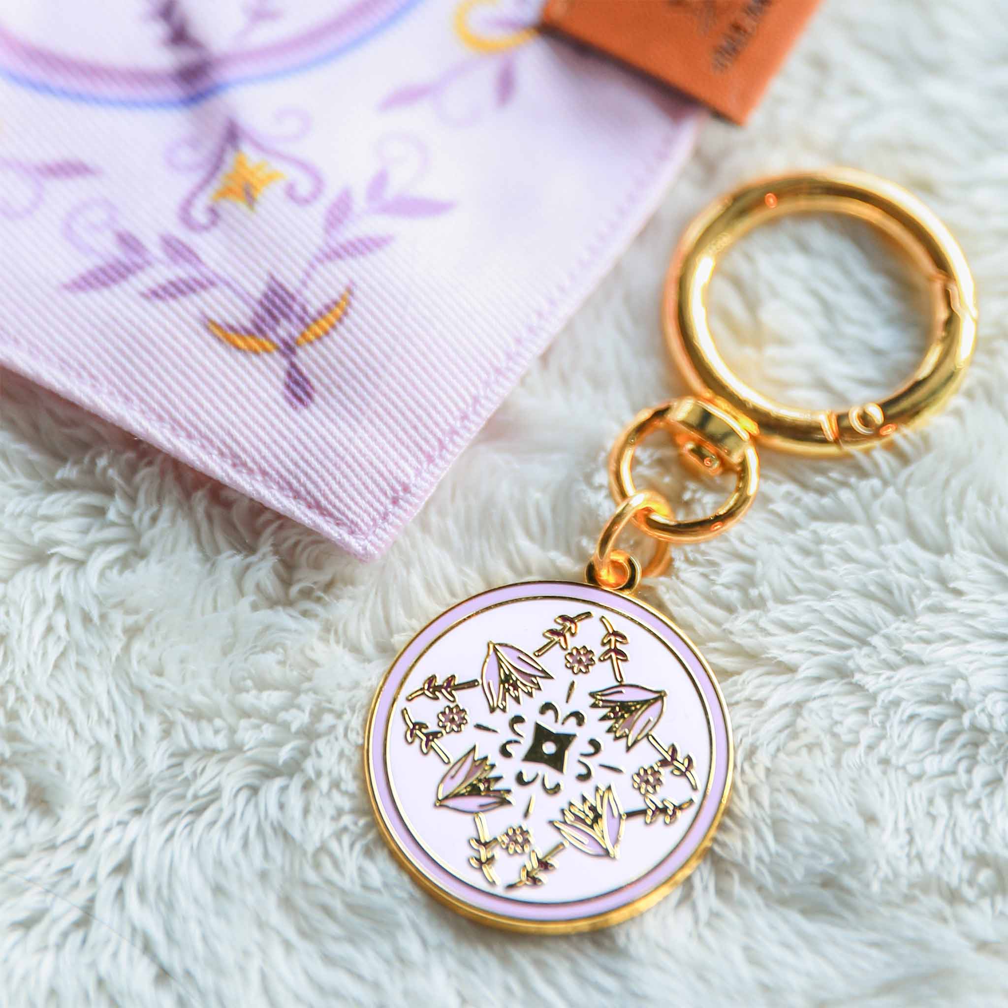 Elegant Purple Crocus Custom Pet ID Tag