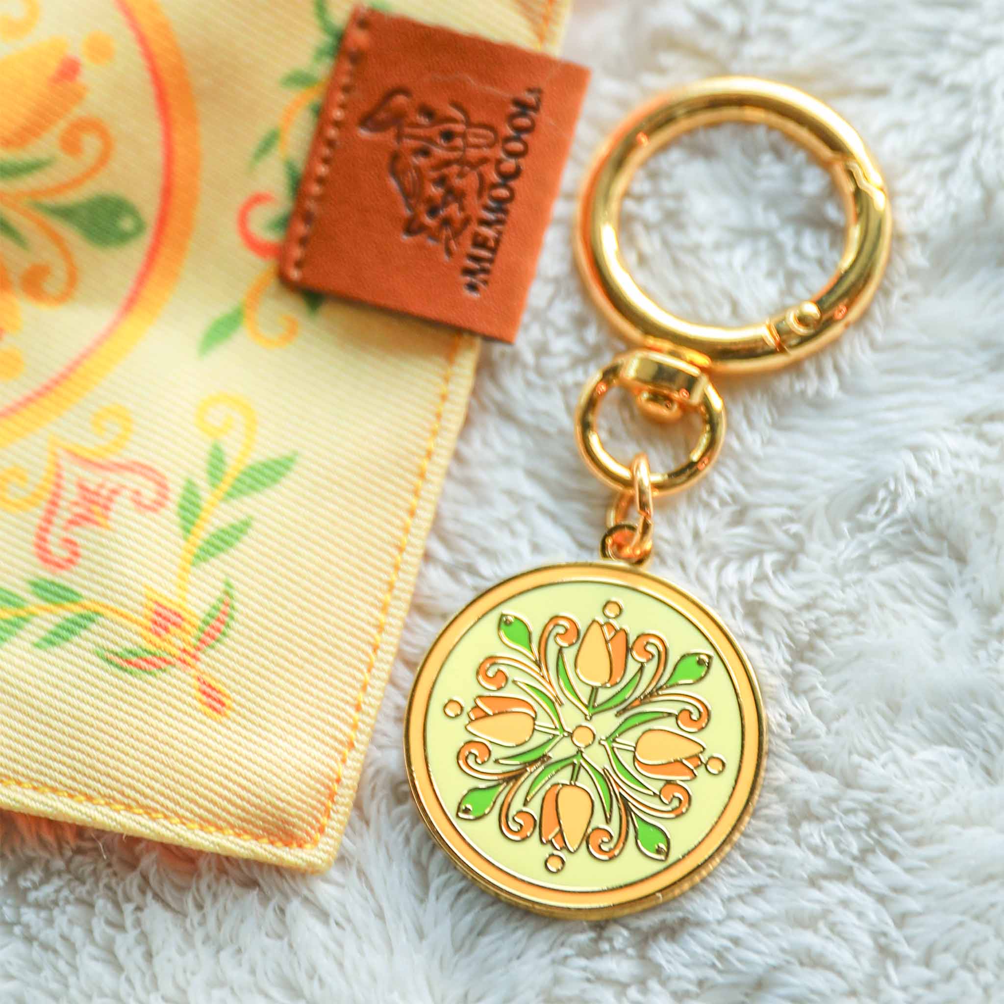 Energetic Yellow Tulip Custom Pet ID Tag