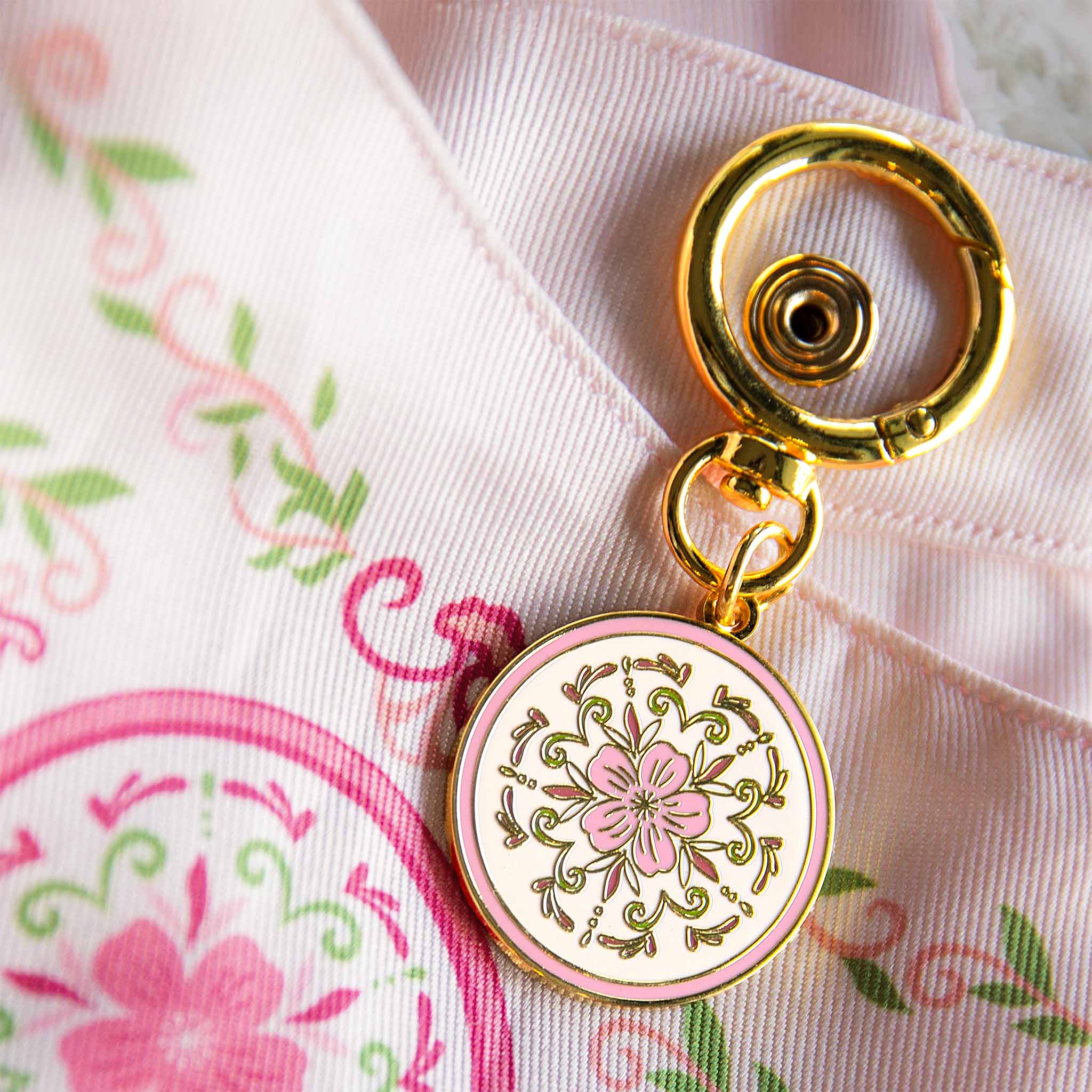 Sweet Pink Sakura Custom Pet ID Tag