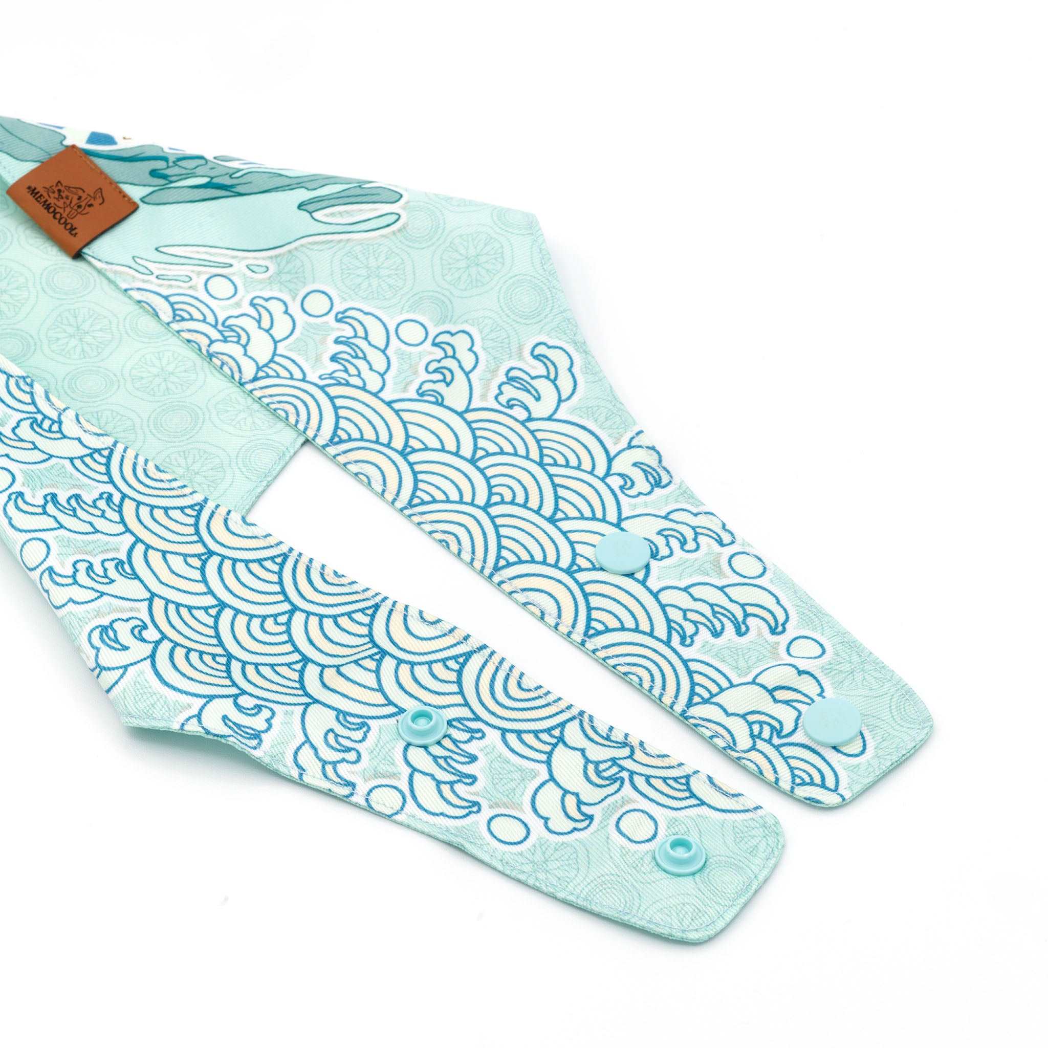 MemoCool Pet - Doggo Ride the Wave Pet Bandana - Flexible and Easy Clip-On Design