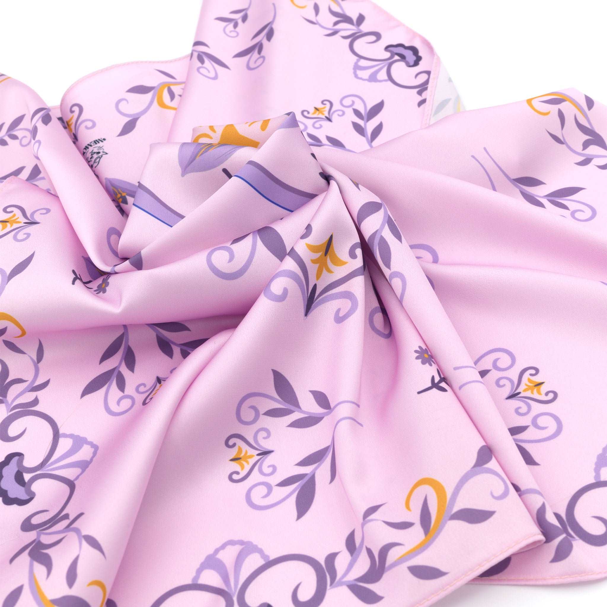 MemoCool Pet - Elegant Purple Crocus Human Silk Scarf - Design Detail