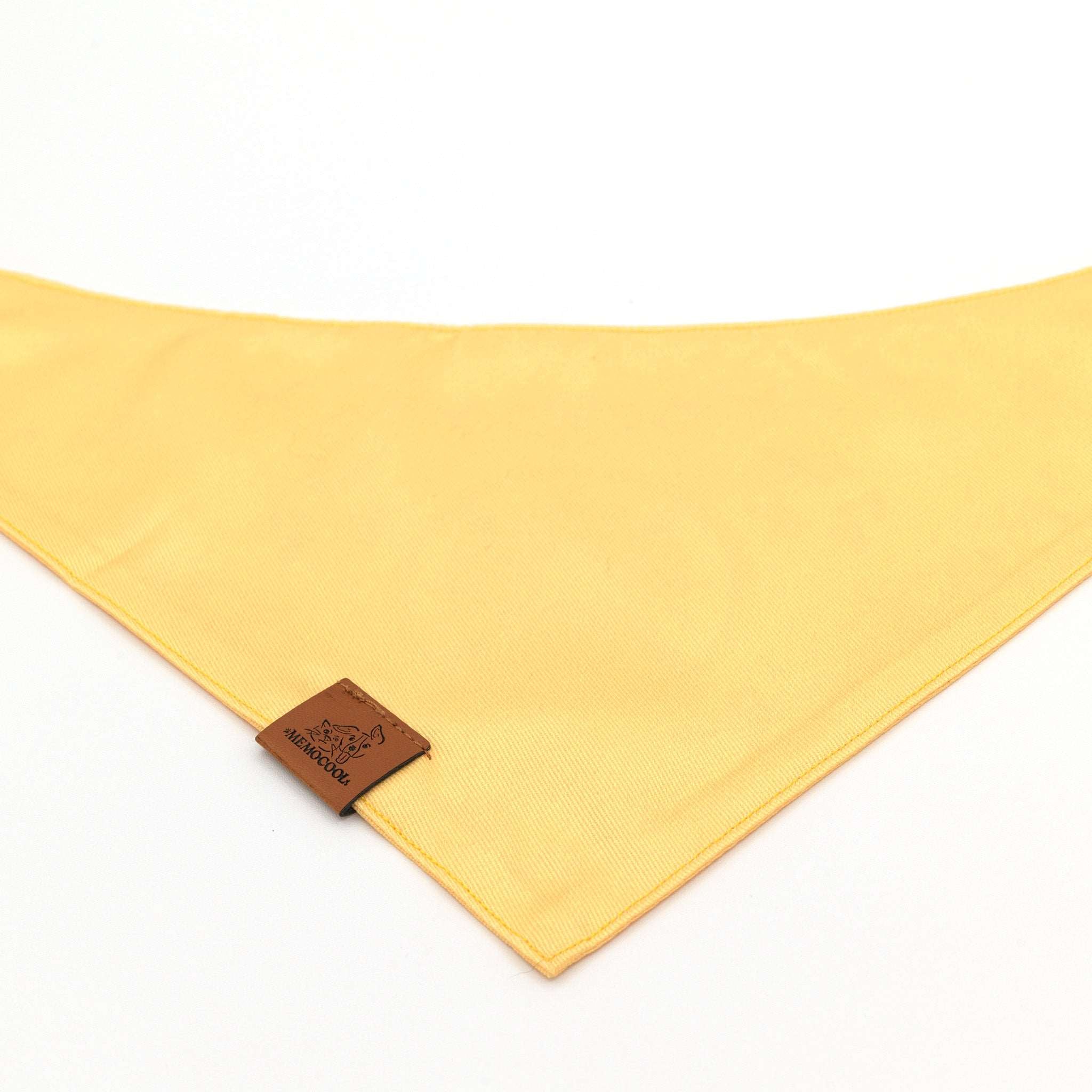 MemoCool Pet - Energetic Yellow Tulip Pet Bandana - Back Detail